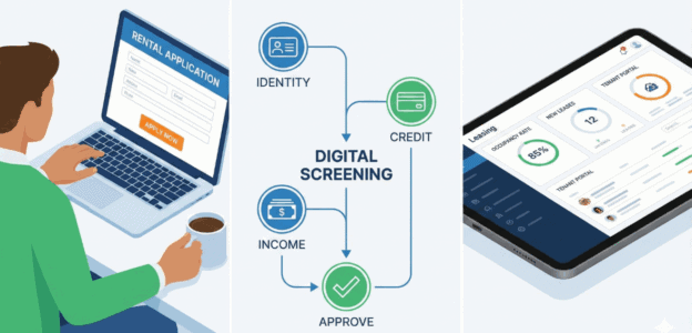 lead-to-lease conversion digital process dashboard | online rental application workflow