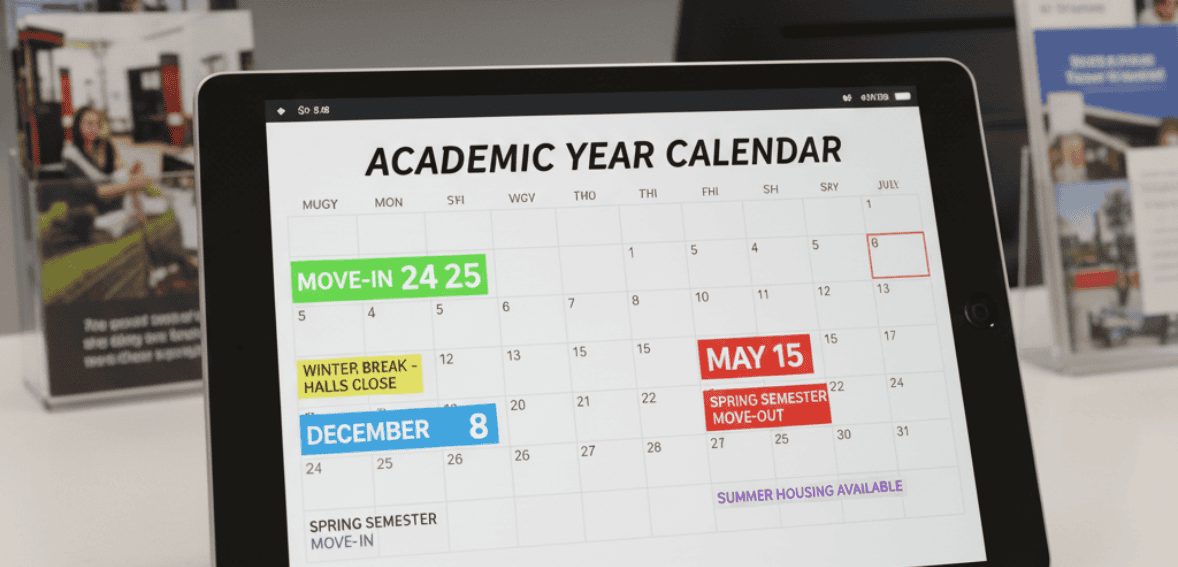 Planning student housing turnover around the academic leasing cycle.