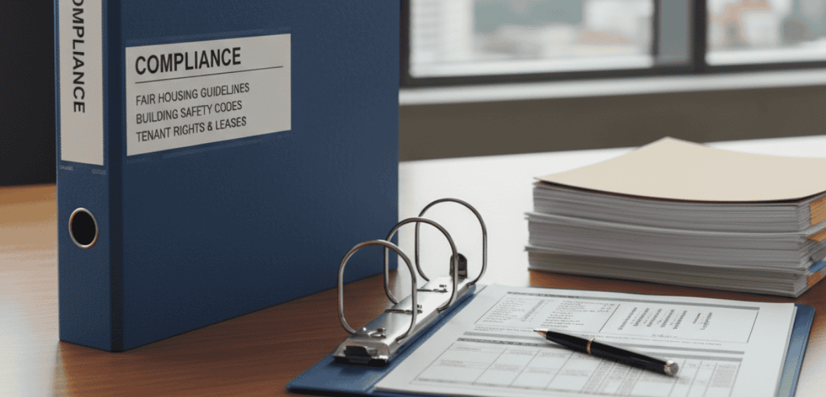 Compliance documents outlining key rental property compliance regulations and landlord obligations