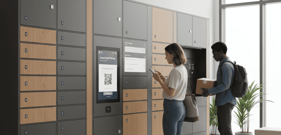 Smart package locker system enhancing convenience and tenant experience in multifamily living