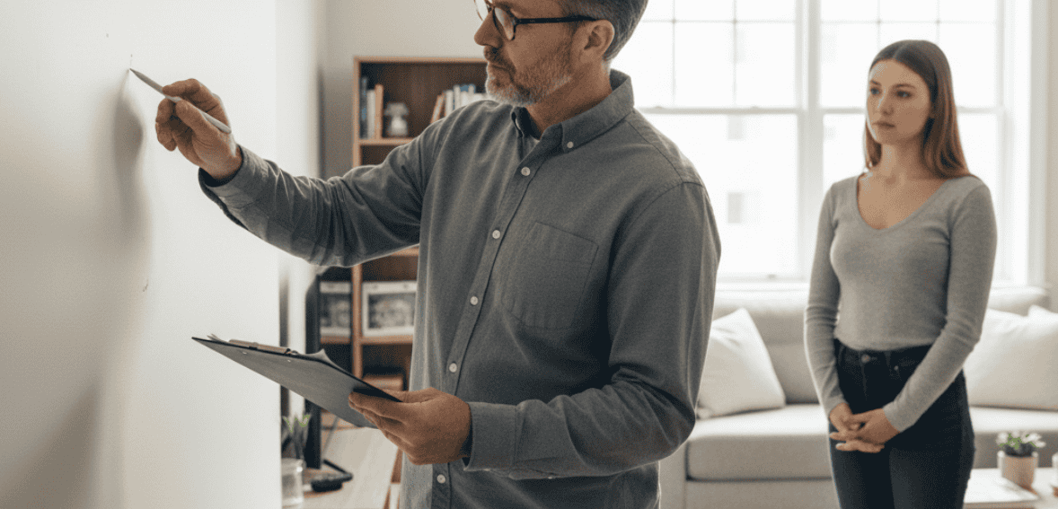 Landlord performing regular inspections to improve accuracy of the rental property maintenance budget