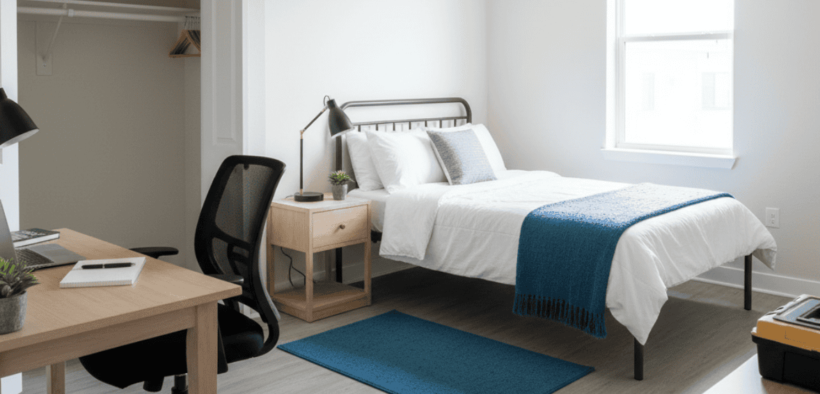 Move-in-ready unit prepared through effective student housing turnover planning.