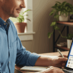 Landlord reviewing tenant engagement incentives dashboard with reward points and on-time rent streaks