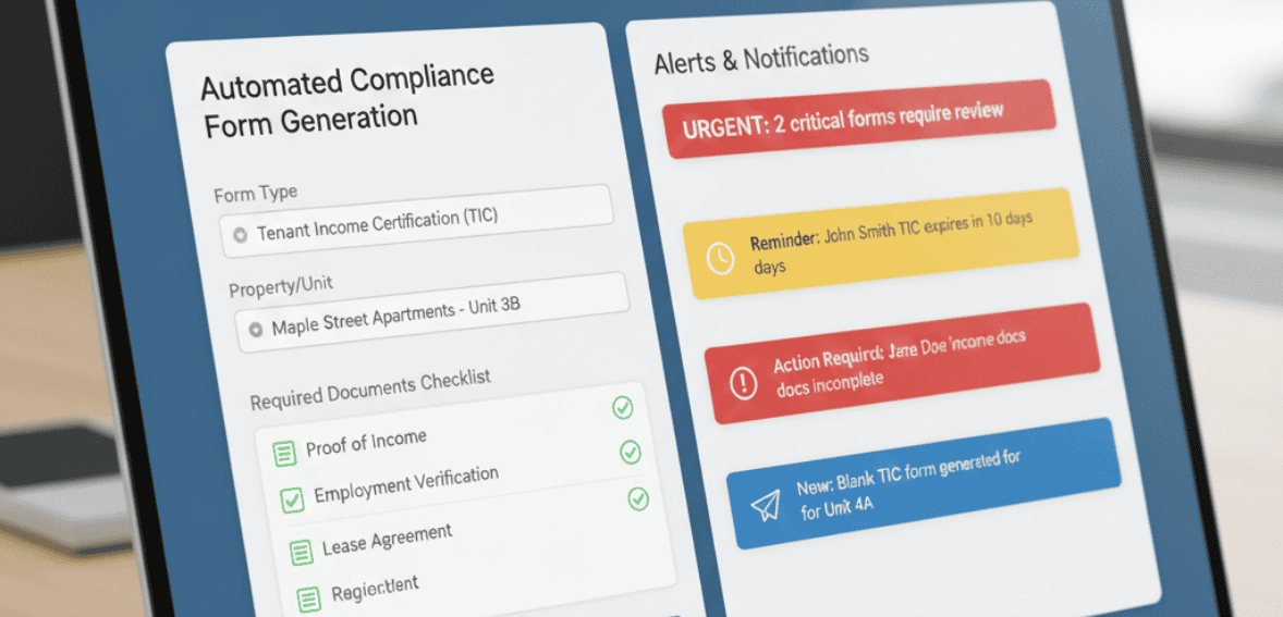 HUD compliance software tools for automated certification and recertification alerts