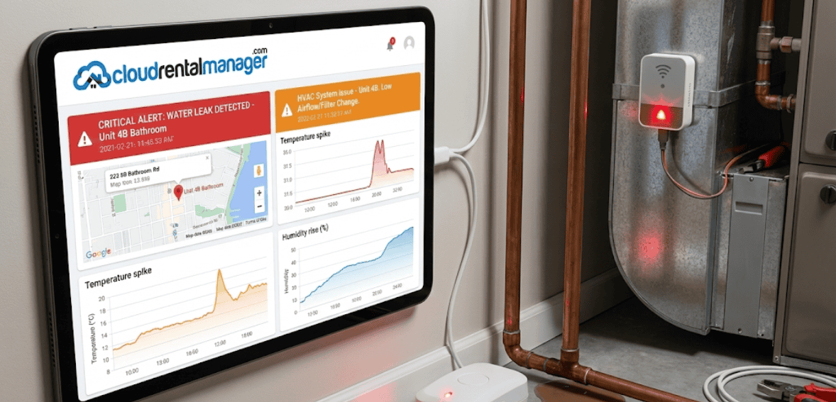 IoT property management sensors for leak detection and predictive maintenance
