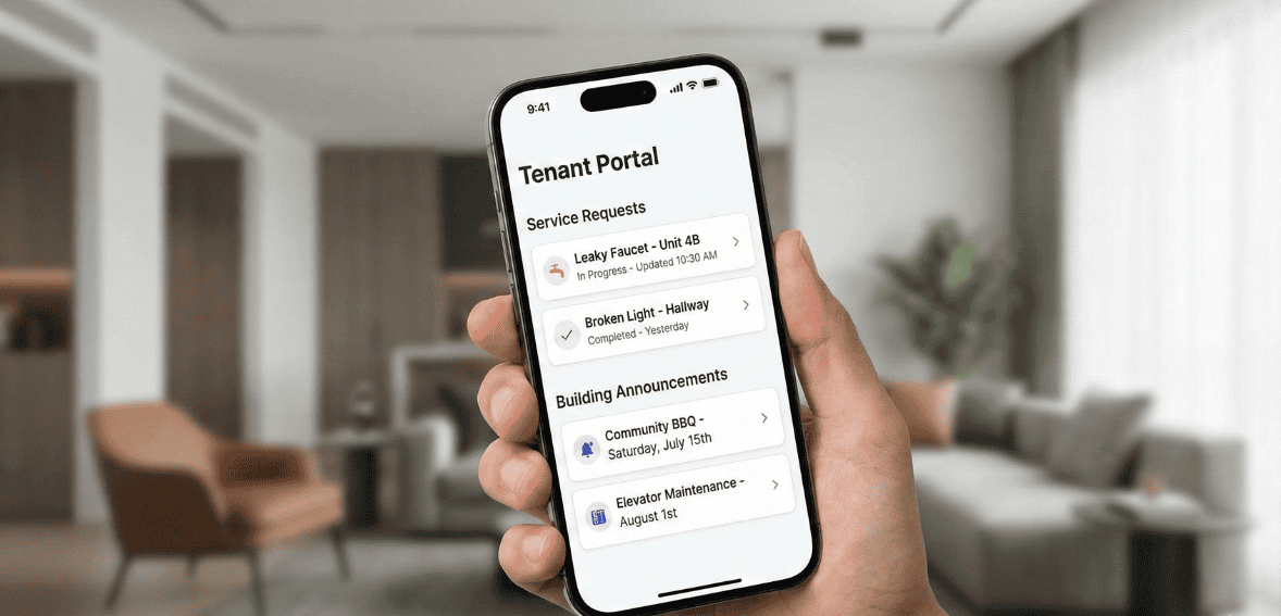 Tenant communication portal for commercial property management
