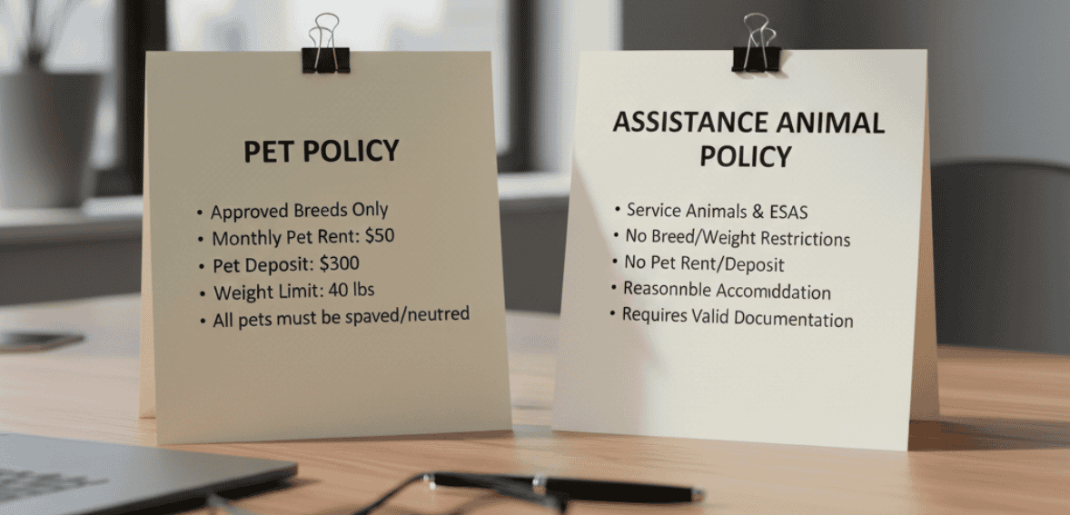 Aligning pet rules and ESA housing compliance policies