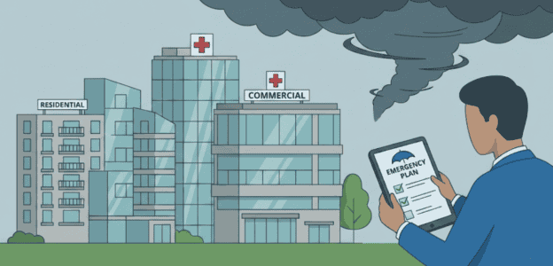 Emergency preparedness for properties focused on disaster resilience