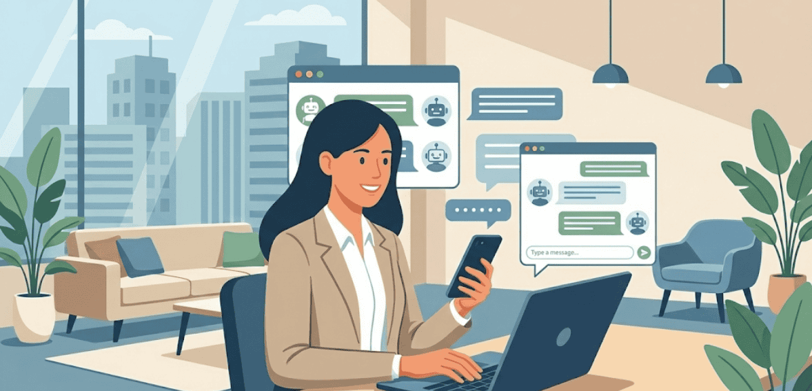 AI chatbot improving tenant communication in property management