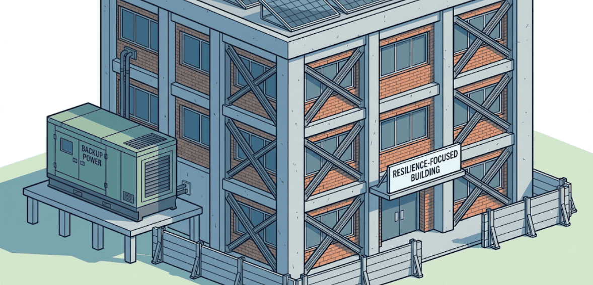 Disaster resilience upgrades supporting emergency preparedness for properties