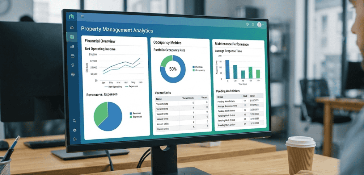 Real-time reporting and analytics from an integrated property management tech stack