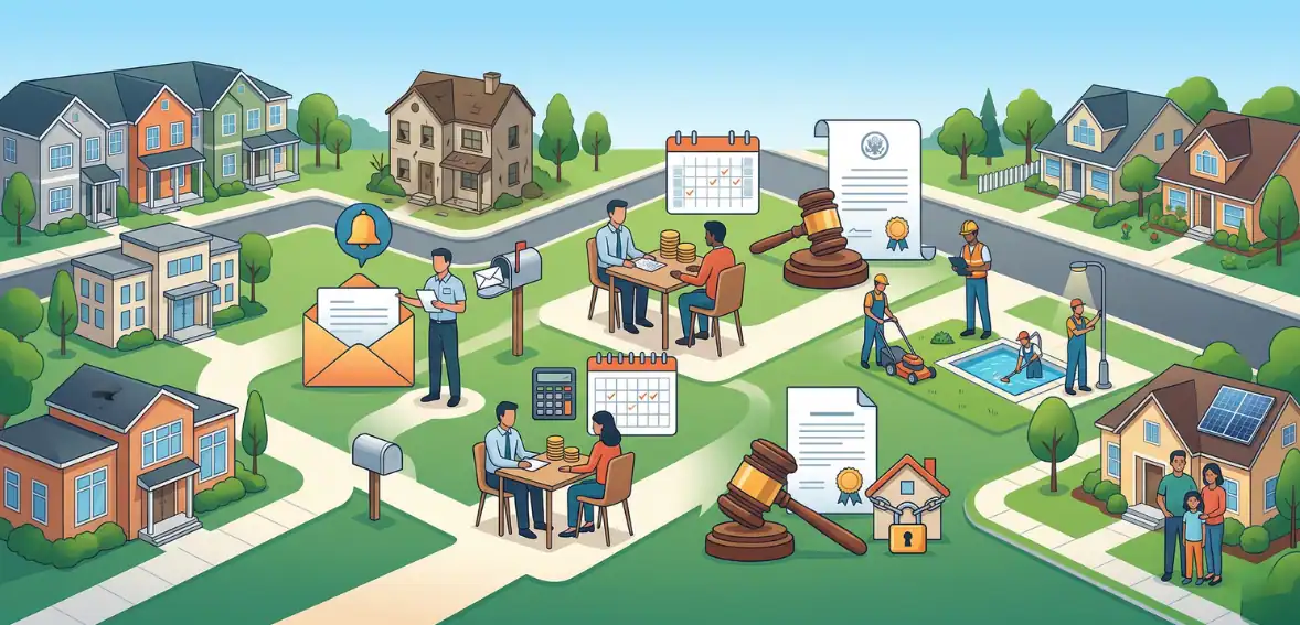 HOA Collections and Delinquency: A Due-Process Workflow for Notices, Payment Plans, Liens, and Vendor Oversight